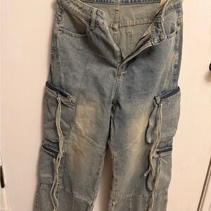 Men's Denim Cargo Jeans